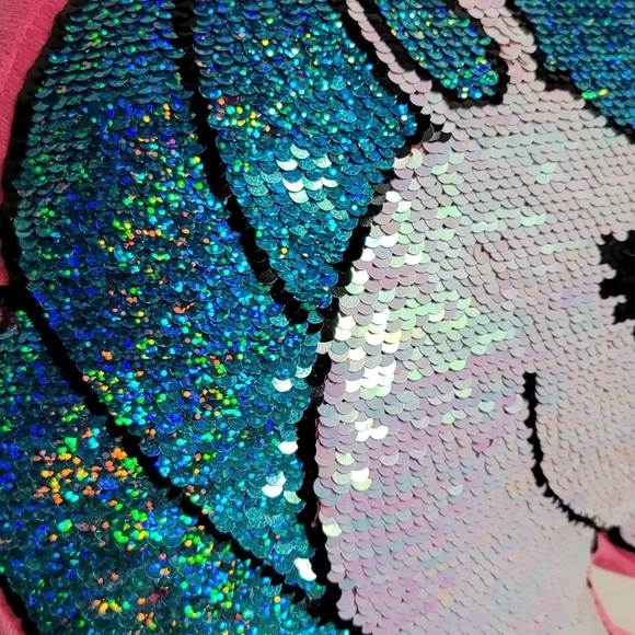 🌼Girls🌼Justice unicorn flip sequin pillow - Picture 2 of 12
